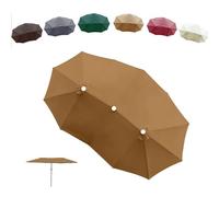 RTVGNSZSJL Grand Housse De Rechange pour Parasol De Terrasse 4.6x2.7m Toile De Rechange pour Parasol Double Auvent De Remplacement De Parapluie Rectangulaire(Khaki)