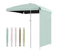 RTVGNSZSJL Parasol de plage manuel portable avec rideau d'ombrage, protection UV bleu 160 cm