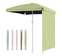 RTVGNSZSJL Parasol carré de plage portable manuel avec rideau d'ombrage Protection UV Vert 200 cm