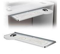 RTVGNSZSJL Plateau Coulissant Clavier, Tiroir De Clavier sous Le Bureau 60/70x26cm Support De Clavier/Étagère De Rangement/Tablette Tiroir avec Coulisses(White,70x26cm/27x10in)