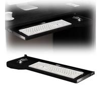 RTVGNSZSJL Plateau Coulissant Clavier, Tiroir De Clavier sous Le Bureau 60/70x26cm Support De Clavier/Étagère De Rangement/Tablette Tiroir avec Coulisses(Black,70x26cm/27x10in)