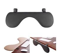 RTVGNSZSJL Plateau D'extension De Bureau Ergonomiqu, Pliable À 90°, Upport Clavier Ordinateur sous Bureau, Frappe Facile, Repose Bras Support pour Bureau en Cuir(Black)