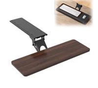 RTVGNSZSJL Plateau D'Extension De Bureau Pivotant 75 64 55cm Support Coulissant Réglable en Hauteur, Plateau De Clavier D'ordinateur(Walnut,75x24cm/30x10in)