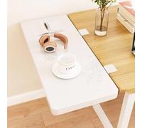 RTVGNSZSJL Plateforme D'extension De Bureau, Pliable À 90° Plateau De Clavier D'ordinateur, Plateau De Clavier Ergonomique pour Bureau avec Pince en C(White,80x20cm)