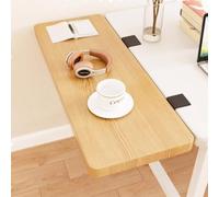 RTVGNSZSJL Plateforme D'extension De Bureau, Pliable À 90° Plateau De Clavier D'ordinateur, Plateau De Clavier Ergonomique pour Bureau avec Pince en C(Wood Color,50x25cm)