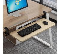 RTVGNSZSJL Support Clavier Ordinateur 52cm 65cm 75cm Plateau De Clavier Coulissant À Placer sous Le Bureau, Plate-Forme Extensible, Support De Clavier pour Taper(Oak,65cm/25 inch)