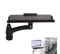 RTVGNSZSJL Support Plateau Clavier Clavier Plateau, Support Mural pour Clavier, Blanc/Noir Plateau Pivotant，Télescopique Industriel Mural Support De Clavier(Black,Standard)