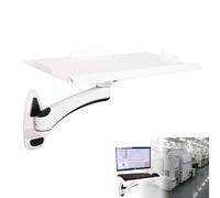 RTVGNSZSJL Support Plateau Clavier Clavier Plateau, Support Mural pour Clavier, Blanc/Noir Plateau Pivotant，Télescopique Industriel Mural Support De Clavier(White,Standard)