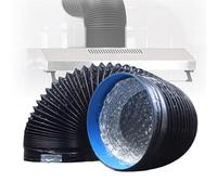 RTVGNSZSJL Tuyau Flexible En PVC Noir 150 160 180 200 350mm Tuyau De Ventilation Conduit D'air Flexible Pour Climatisation Mobile Sèche-linge Ventilateur(L 2m(6.6ft),200mm(8"))