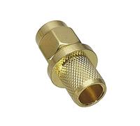 RTVURK 1 pièces connecteur SMA prise mâle Cimp for RG5 RG6 5D-FB LMR300 câble droit adaptateur RF Coaxial (Color : More than 10Pcs)