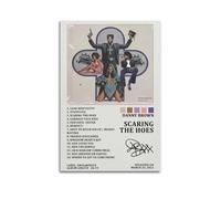 RTWEGRYRHKK Danny Brown Liste de pistes de l'album Scaring The Hoes - Impression sur toile - Décoration murale - Décoration vintage - Pour salon, chambre à coucher - 30 x 45 cm - Style sans cadre