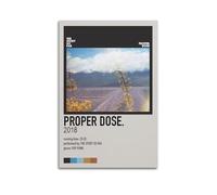 RTWEGRYRHKK The Story So Far Proper Dose - Impression sur toile - Décoration murale vintage - Pour salon, chambre à coucher, 20 x 30 cm - Style rétro