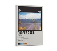 RTWEGRYRHKK The Story So Far Proper Dose - Impression sur toile décorative - Décoration murale vintage pour salon, chambre à coucher - 40 x 60 cm - Style rétro - Cadre