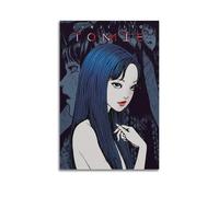 RTWEGRYRHKK Tomie Junji Ito(1) - Impression sur toile - Décoration murale - Style rétro - Pour salon, chambre à coucher - 40 x 60 cm - Style rétro