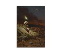 RTWEGRYRHKK Wilhelm Kotarbiński Impression sur toile style rétro sans cadre Décoration murale pour salon, chambre à coucher 60 x 90 cm