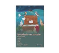 RTWXYK Lucio Corsi Poster artistique sur toile de l'album de musique Bestiario Musicale, liste de suivi élégante pour les fans de rap - Décoration pour chambre à coucher, bureau, chambre - Cadeau - 20