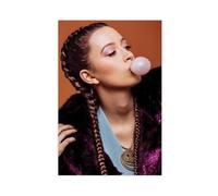 RTWXYK Poster sur toile représentant une actrice charismatique représentant des Serratos chrétiens - Décoration pour chambre à coucher, bureau, chambre - Cadeau - 50 x 75 cm