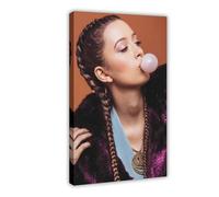 RTWXYK Poster sur toile représentant une actrice charismatique représentant des Serratos chrétiens - Décoration pour chambre à coucher, bureau, chambre - Cadeau idéal (40 x 60 cm)