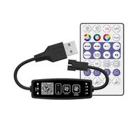 Rtxbvg Contrôleur LED WS2811 WS2812B avec Bluetooth, télécommande de musique à 28 touches pour bandes lumineuses RVB adressables, USB 5 V