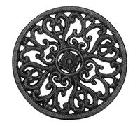 Rtxbvg Dessous de Plat Rond en Fonte 6,7 Pouces Dessous de Plat à Isolation Thermique en Fer Maniques AntidéRapantes pour DéCor de Table à Manger de Cuisine