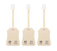 Rtxbvg Diviseur de filtre DSL de 3 unités pour ligne téléphonique, séparateur de connecteur téléphonique, filtre DSL , modem téléphonique, filtre diviseur ADSL