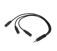 Rtxbvg Odial(R) Câble répartiteur audio stéréo de 3,5 mm plaqué 3,5 mm (1/8") Trrs fiche stéréo mâle vers 3 x 1/8" Jack stéréo femelle 3,5 mm 1 entrée 3 sorties