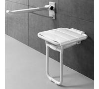 RTY-BY Blanc Siège Chaise de Douche Support Mural - Pliant Salle de Bain Tabourets Ergonomique - Banc de Bain Adultes, Personnes âgées, handicapés Suspension Aide au Bain, Capacité 200 kg