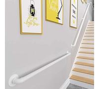 RTY-SC Blanc Main Courante for escaliers | Métal Fer Forgé Rampe d'escalier intérieur et extérieur | Garde Corps Kit de Supports muraux | Rambarde Balustrade for handicapés, Personnes âgées, 30-300CM