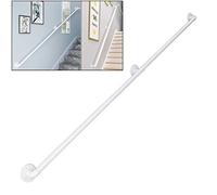 RTY-SC Sécurité Blanc Main Courante for escaliers | Métal Fer Forgé Rampe d'escalier intérieur et extérieur | Garde Corps Kit de Supports muraux | Rambarde Balustrade for handicapés, Personnes âgées