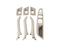 RTYdfDV Garniture De Panneau De Lève-vitre Intérieur En Cuir Pour Poignée De Traction, Pour Série 5 F10 F11 Capuchon poignée porte intérieure(RHD Oyster3)