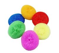 Rtyweth Boule de nettoyage en fil plastique pour nettoyer la vaisselle, les appareils électroménagers, les taches ménagères, les dégraisses de nettoyage E2G3