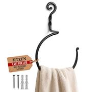 RTZEN Handtuch Ring Haken Halterung Zubehör, Baguette Aufhänger für Badezimmer Oder Küche, handgefertigt décor