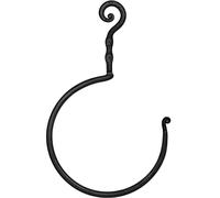 RTZEN Matte Black Hand Towel Ring - Wrought Iron Product for Bathroom - Decorative Hand Towel Holder for Kitchen - Farmhouse Home Decor Accessories
