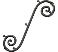 Rtzen Vertical Farmhouse Small Key Hateder for Wall - Swirl Decorative a la main 5 crochets cles pour l'entree de la maison - Moup de support noi