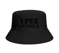 RTZXGIGC 2025 Nouveau Je Pipi dans Les Piscines Drôle Drôle Été Printemps Été Chapeau De Seau Chapeau De Pêcheur Chapeau De Voyage en Plein Air Mode Chapeaux De Soleil pour Hommes Femmes Bo