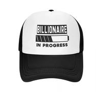 RTZXGIGC Billionaire in Progress Baseball Cap Trucker Hat Rave Man Cap Mousse Party Hat Hommes Golf Wear Femmes