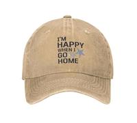 RTZXGIGC Casquette de Baseball lavée Maeda Riku Je suis Heureux Quand Je rentre à la Maison Chapeau de Camionneur d’été pour Les Hommes Femmes Trendy Outdoor Gym Sun Snapback Cap