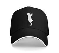 RTZXGIGC Chat Blanc Suspendu sur Casquette De Baseball Femmes Hommes Logo Personnalisé Trucker Hat Été Tendance Chasse Camping Casquettes de Baseball de Haute qualité Cadeau