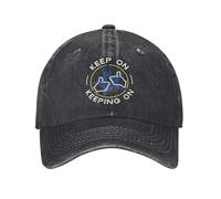 RTZXGIGC Classique Keep on Keeping on Casquettes de Baseball pour Hommes Femmes en détresse Denim Snapback Chapeau Chapeau Cadeau d’été en Plein air