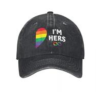 RTZXGIGC Im Hers Shes Mine, Pride, Couples Lesbiens, LGBTQ Demin Chapeau de Camionneur Durable pour Toutes Les Saisons Casquette de Golf Casquette de Baseball Homme