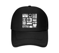 RTZXGIGC Musique - équipement - thématique Art Collection d’équipements Audio pour la Musique - Casquette de Baseball en Maille Design culturel