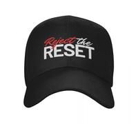 RTZXGIGC Rejeter Le Grand Reset T-Shirt Casquette de Baseball Chapeau personnalisé Crème Solaire Ball Cap Chapeau Grande Taille Luxe Femme Hommes