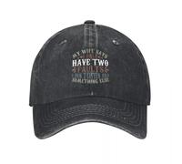 RTZXGIGC Unisexe Ma Femme Dit Que j’AI Deux défauts Casquette de Baseball imprimée Casquette de Golf réglable Casquette de Baseball Snapback