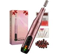 Ruaeoda Lime à ongles électrique sans fil : professionnel pour gel acrylique, poudre de trempage, ongles, kit de machine de perceuse à ongles portable pour manucure, pédicure, kit de pédicure