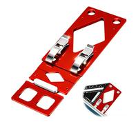 Ruaizel Butée d'angle pour rail de guidage, rail de guidage à angle droit à 90° usiné CNC 300 mm, compatible avec Festool et Makita, butée avec guide de bord pour scies circulaires (rouge)