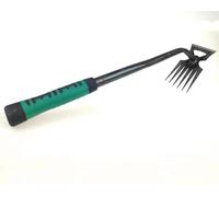 Ruaizel Lot de 2 outils de désherbage manuel pour le jardinage - Outil de déracinement avec 5/6/11 dents - Outil de jardinage pour creuser, transplanter, désherber (6 dents)