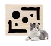 Ruaizel Puzzle à gratter - Boîte de jeu pour chats - Lime à ongles - En bois avec papier abrasif - Jouet interactif pour chats d'appartement - Lime à ongles amusante - Jouet puzzle - Boîtes de jeu