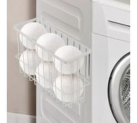 Ruaizel Support de balle magnétique pour sèche-linge - Support mural magnétique pour peluches - Pour buanderie - Blanc - 26 x 8 x 15,5 cm