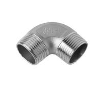RUAJOGYNVM 1/8" 1/4" 3/8" 1/2" 3/4" 1" Male Thread 304 Stainless Steel 90 Degree Elbow Pipe Fitting Connector Coupler(3I8 BSP - 1I4 BSP)