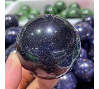 RUAJOGYNVM 1pc 4-5cm Blue Golden Sandstone Crystal Ball Polished Sphere for Home Decor Gift for Friends & Family